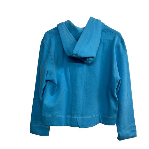 Y2K‎ blue Tommy Girl hoodie zip up retro sporty logo spell out size L - Picture 3 of 5